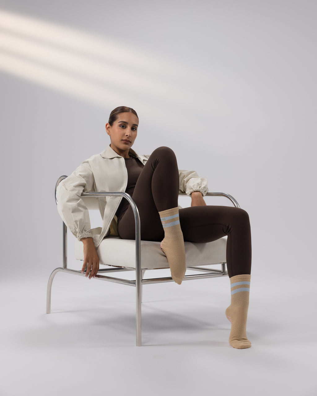 Pilates & Espresso Grip Sock