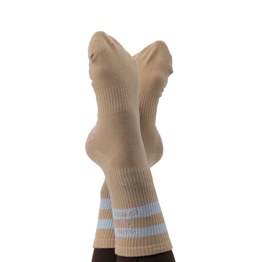 Pilates & Espresso Grip Sock