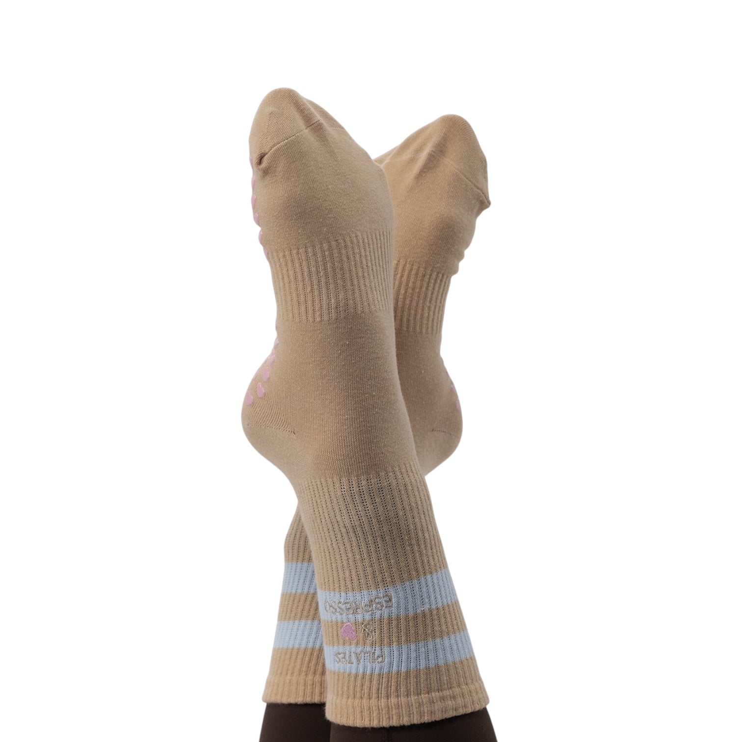 Pilates & Espresso Grip Sock