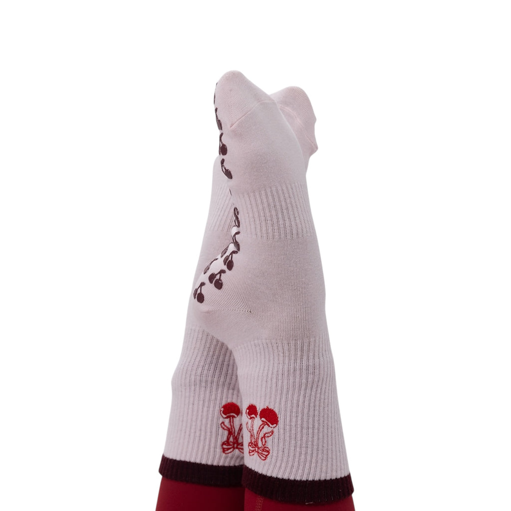Red Cherry Grip Sock