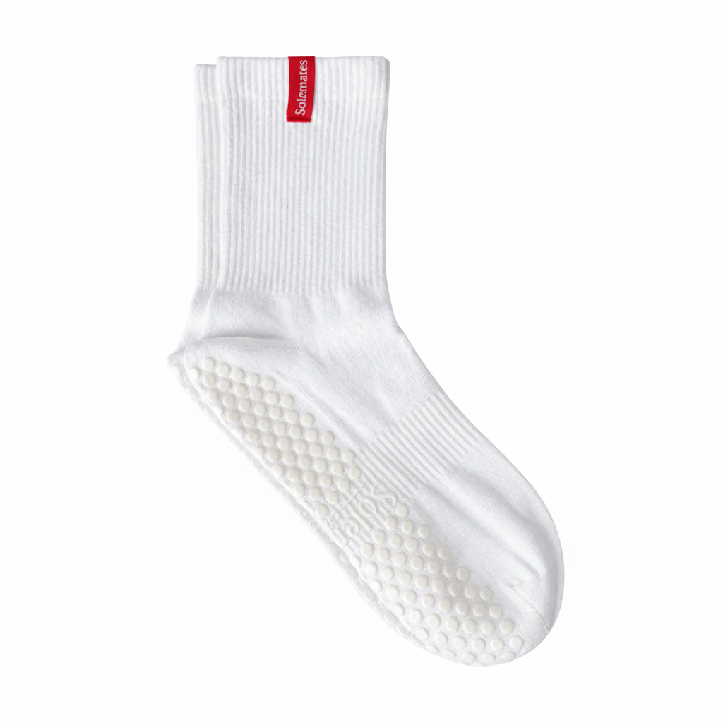 Solemates Core - White Grip Socks for Men