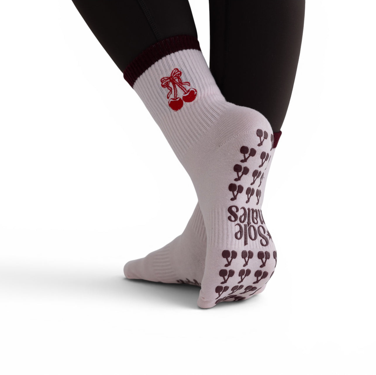 Red Cherry Grip Sock