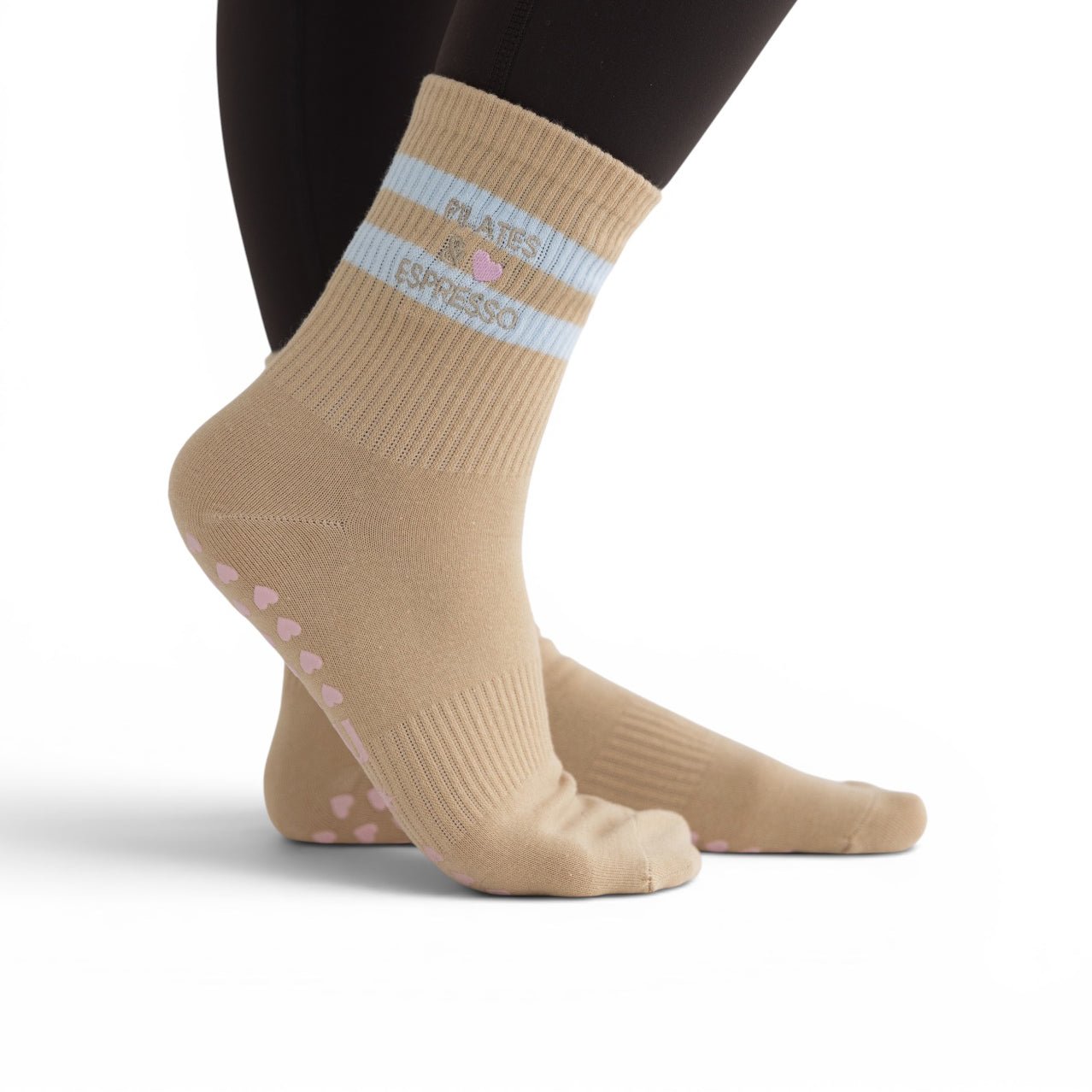 Pilates & Espresso Grip Sock