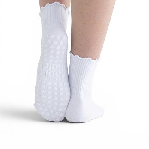 Basic White Grip Sock